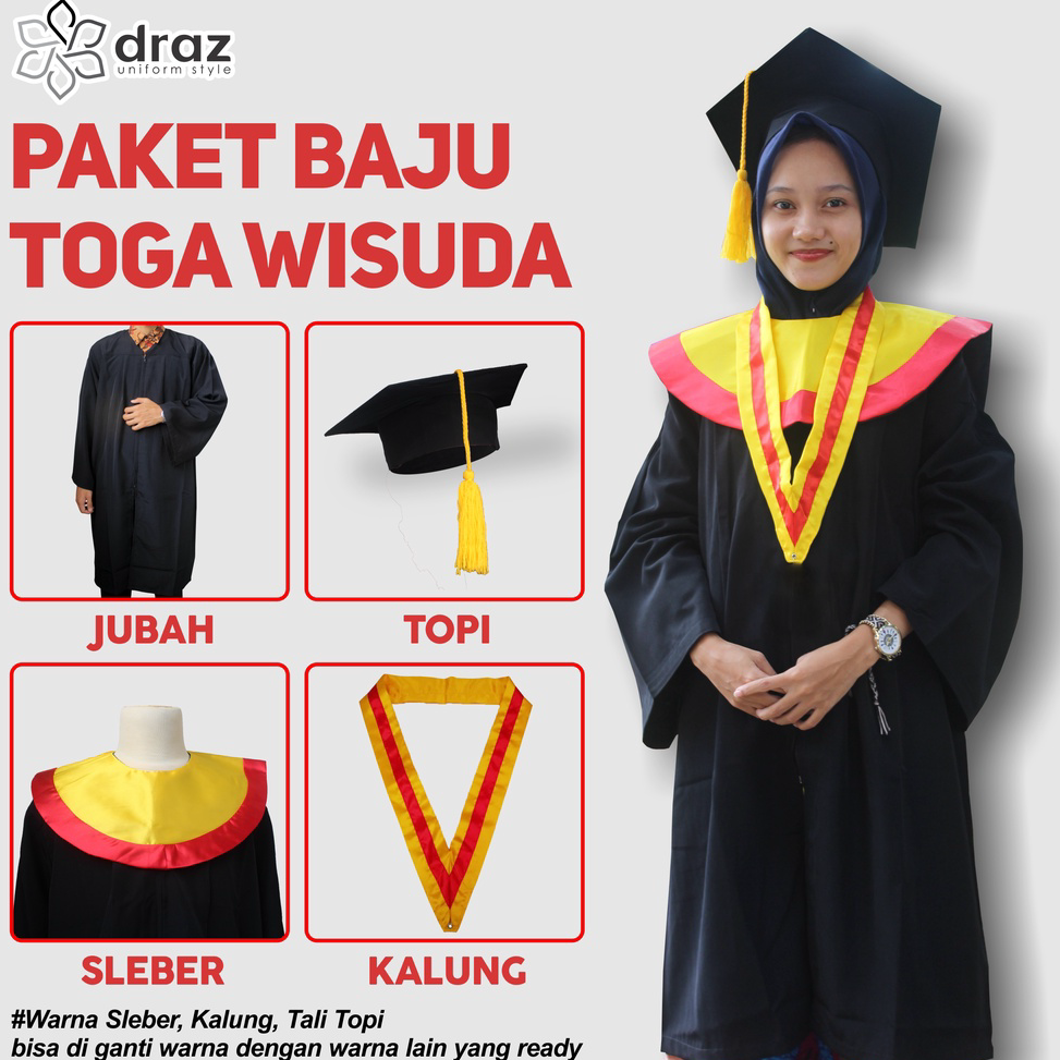 TERPERCAYA Paket Toga Wisuda Jual Paket Toga Wisuda Paket Perlengkapan Wisuda Paket Toga Wisuda Satu