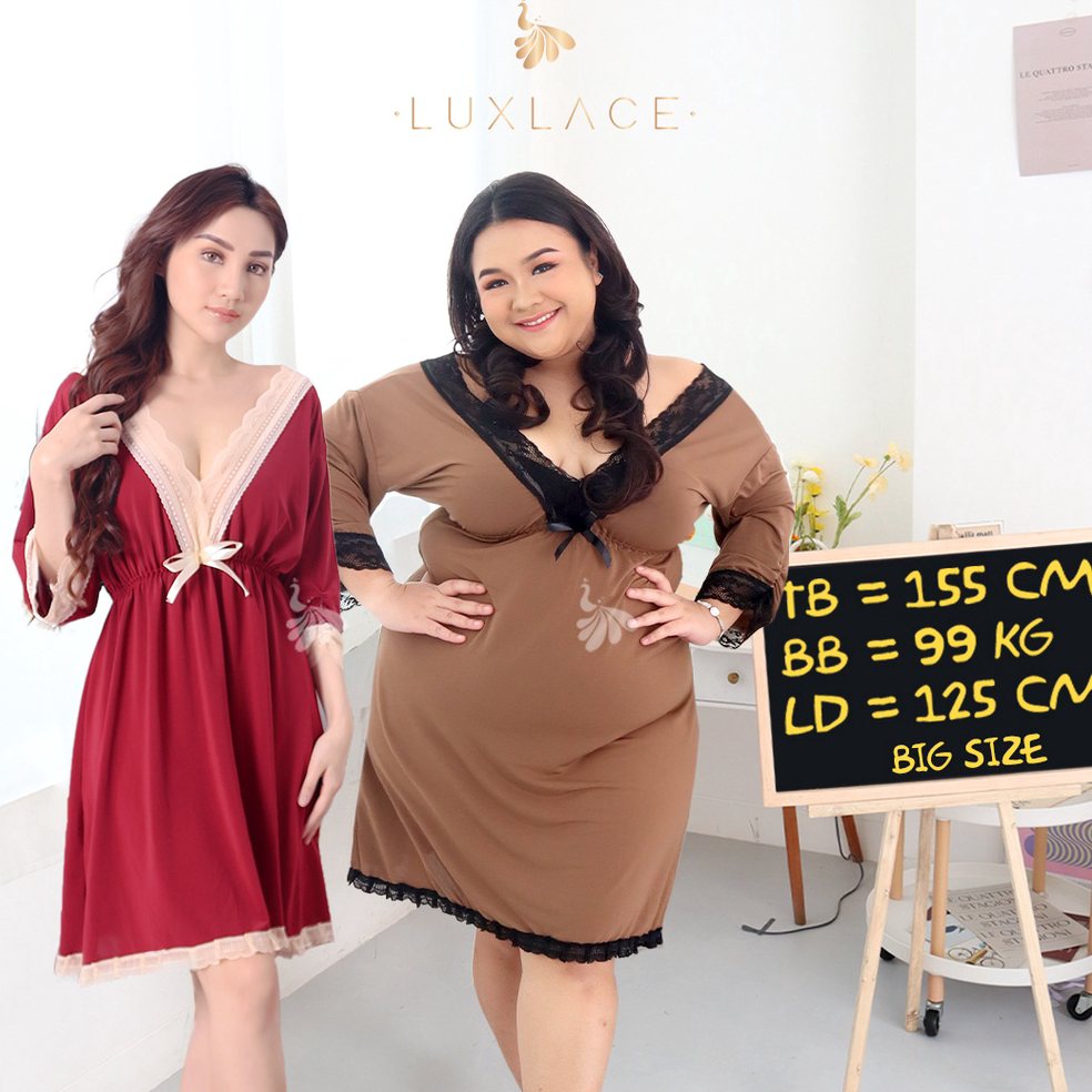 MURAH LUXLACE WEAR ZAVIOR Daster Sexy Premium Jumbo  Big Size