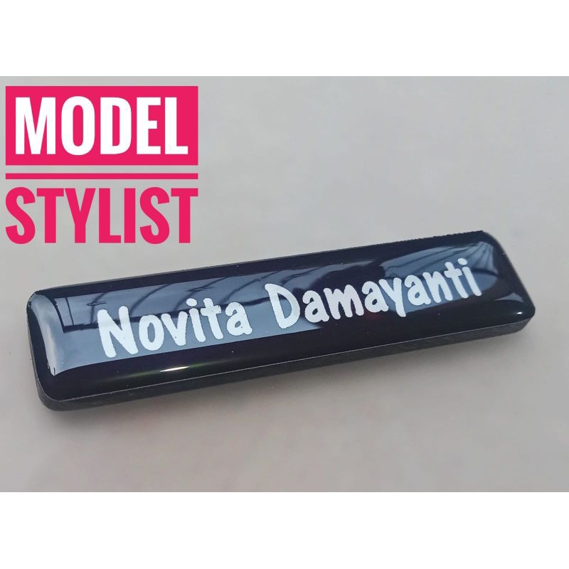 

Name Tag / Papan Nama Dada Resin Viberglass Cembung