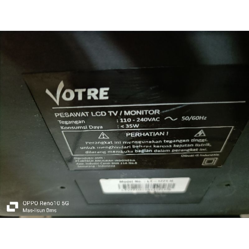 Mb Mainboard Mesin tv votre 17-19 inch - Psu dan Inverter
