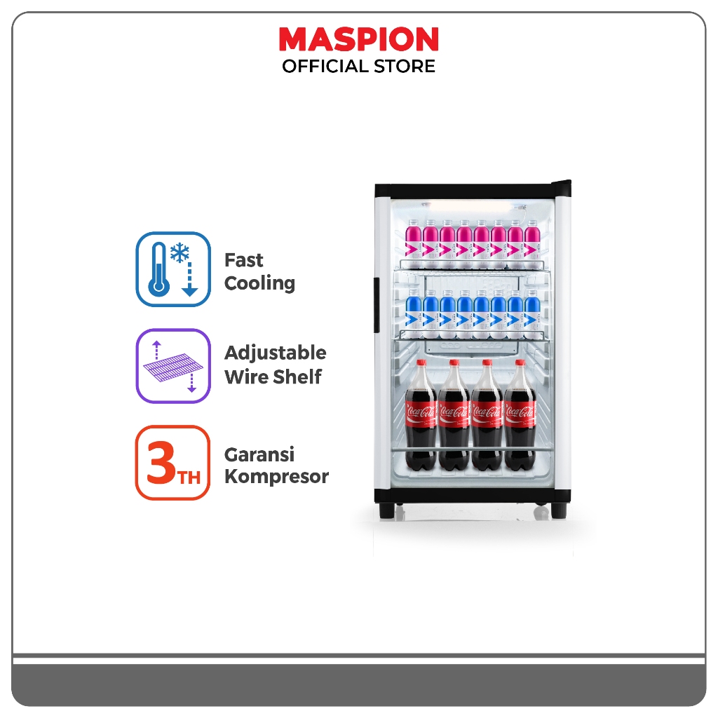 Maspion Lemari Pendingin Showcase 126 Liter USG-126