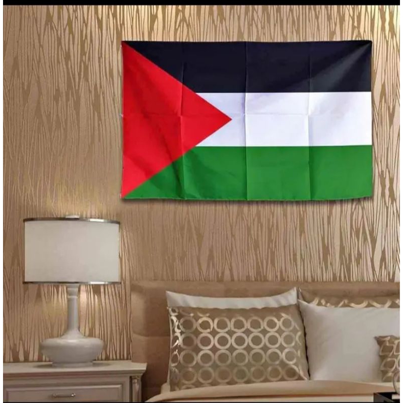 BENDERA PALESTINA/BENDERA GAZA PALESTINA/BENDERA PALESTINA UKURAN 120X80/BENDERA PALESTINA UKURAN KE