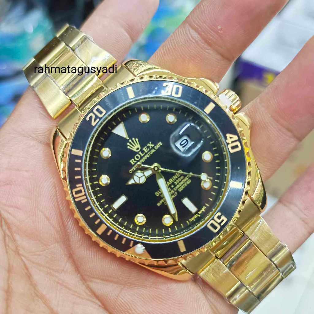 JAM TANGAN PRIA ROLEX HITAM SUPER PREMIUM