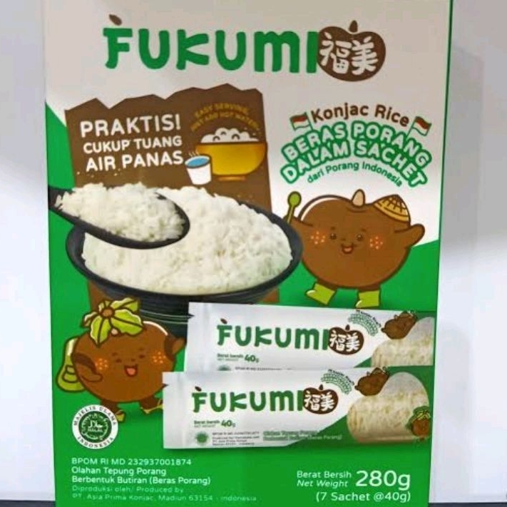 

Fukumi Beras Porang Sachet isi 7 x 40gram