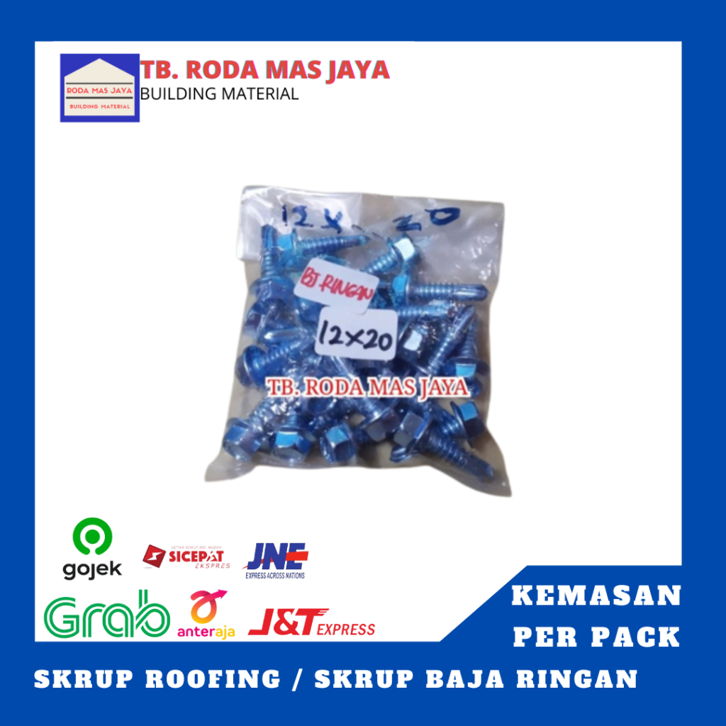 Skrup Roofing/Baut Roofing/Skrup Baja Ringan