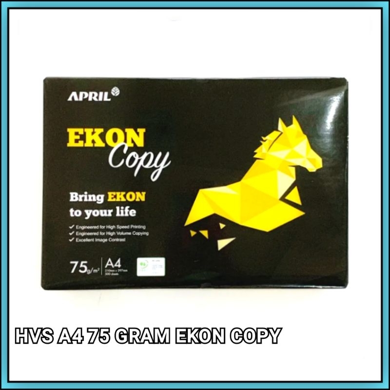 Kertas HVS A4 75 Gram Ekon Isi 100 Lembar Eceran