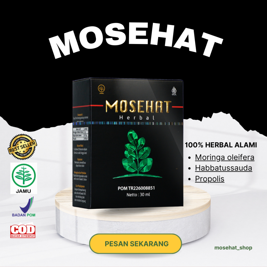 Mosehat Obat Herbal / Jamu Tetes Mosehat Untuk Segala Macam Penyakit 100% Original
