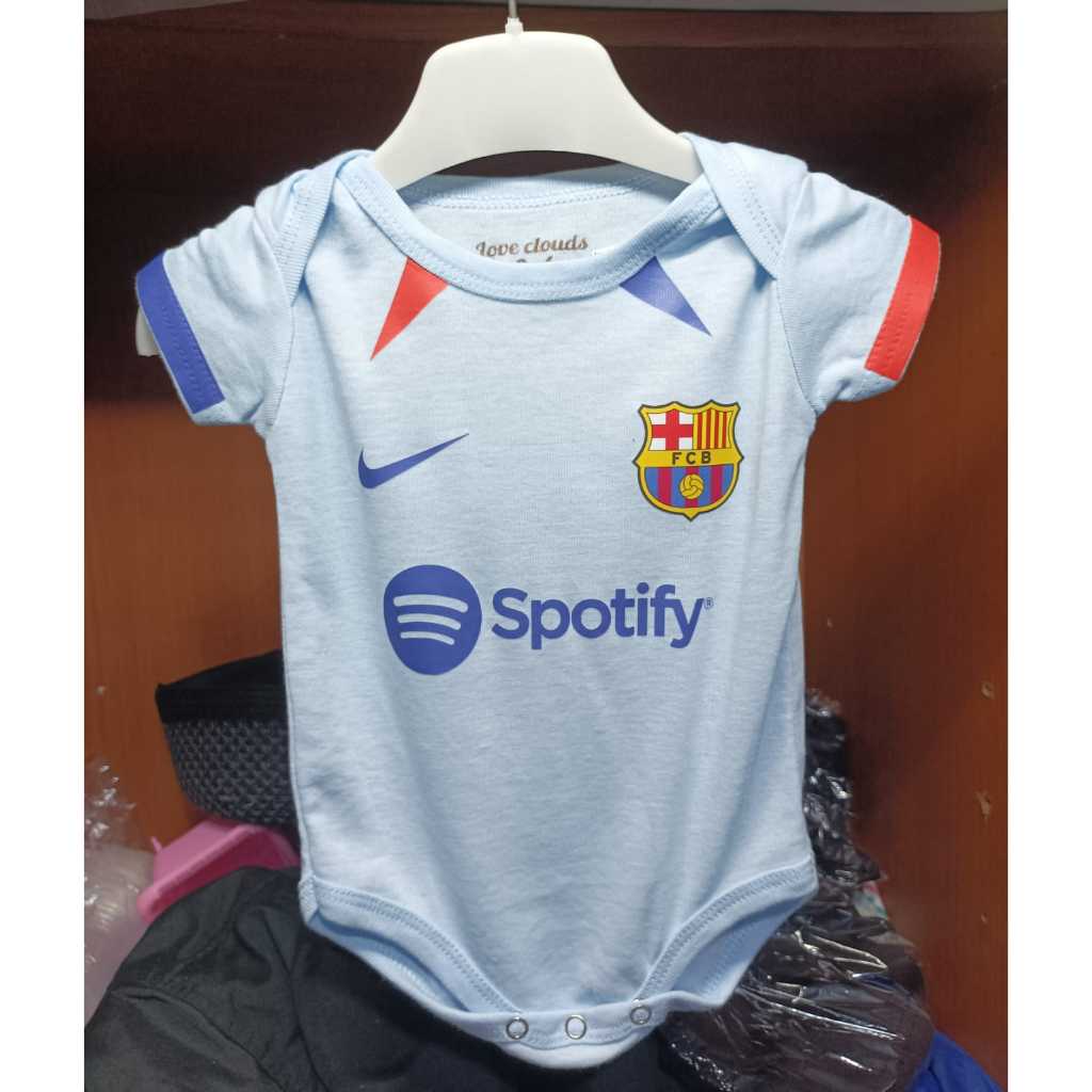 Romper Baju Bayi Bola Jumper Jumpsuit Barca Barcelona Third 3rd 2023 2024