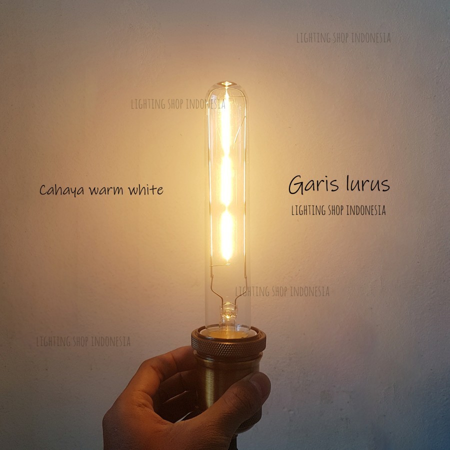 QH T8-120 / T8 -150 19cm Lampu filament bohlam edison LED panjang pipa