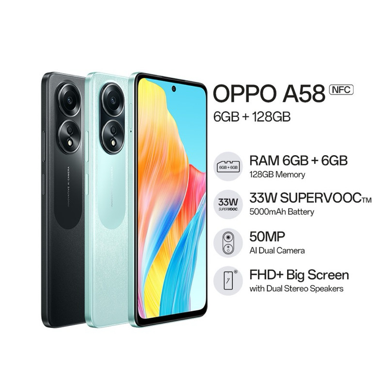 Oppo A58 RAM 8GB + 256GB