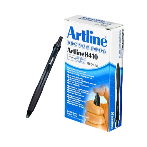 

Bolpoin ARTLINE 8410 Retractable Ballpoint Pen 1.0mm Medium Hitam-Merah