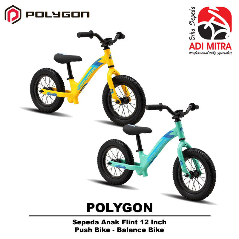 Polygon Flint [12 inch] Sepeda Anak Push Bike - Balance Bike