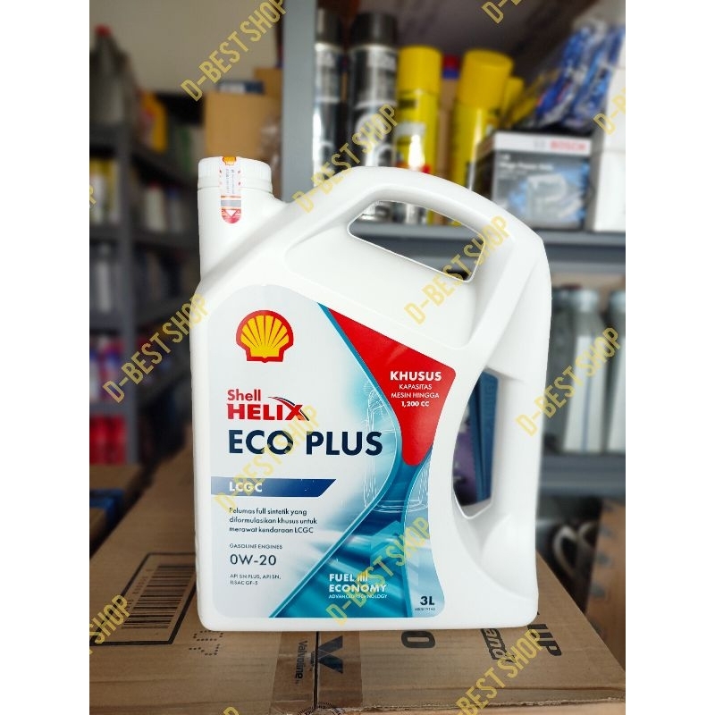 Oli Shell Helix ECO 0w-20 FULL SYNTHETIC ( LCGC ) - 3 liter