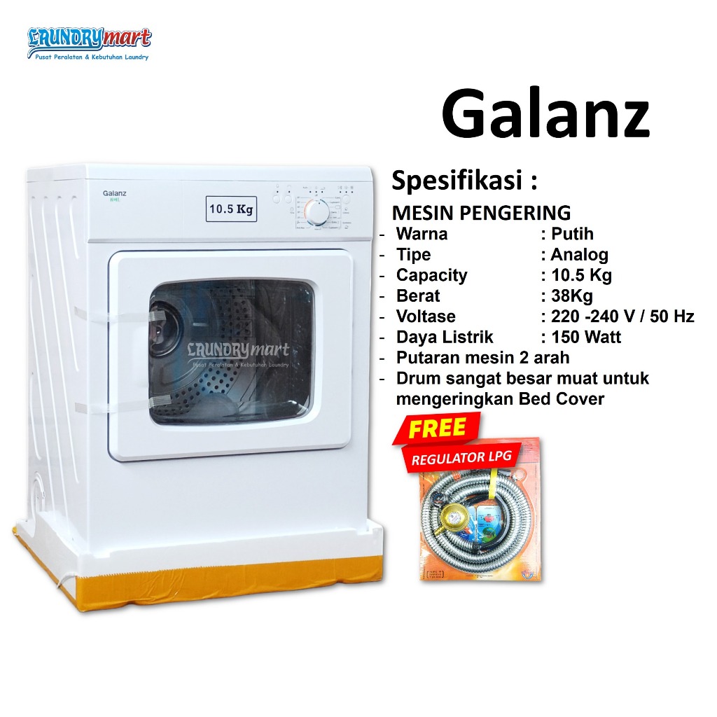 DRYER GALANZ KONVERSI GAS 10.5KG