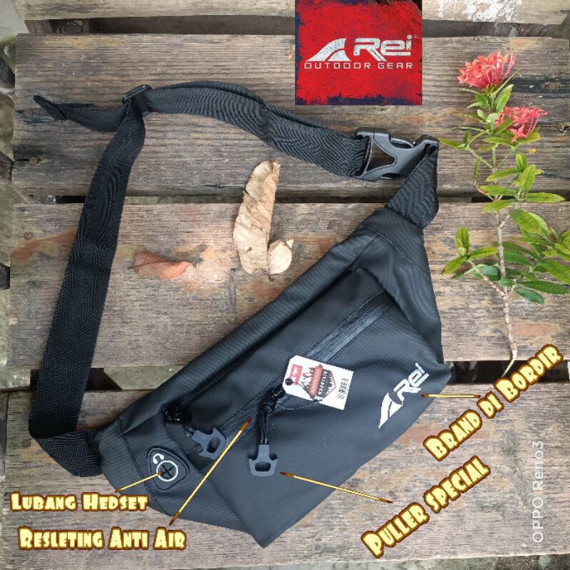 Tas Waistbag /tas selempang waterproof pria wanita REI Baim anti air premium