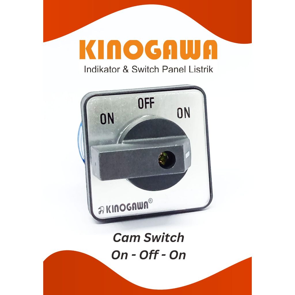 KINOGAWA CAM SWITCH ON OFF ON 3P Saklar Putar Selector Ohm Saklar Panel Mesin Otomatis Saklar Putar 