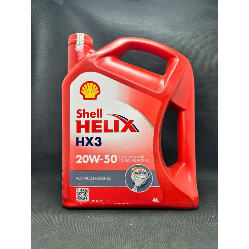 Oli Shell Helix HX3 20W50 4 Liter Oli Mobil Bensin ORIGINAL