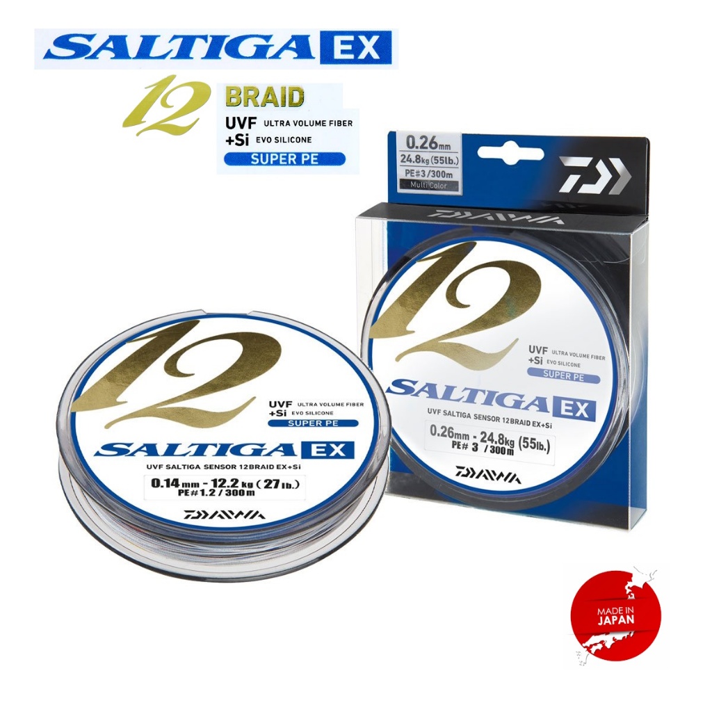 Daiwa UVF Saltiga Sensor X12 EX+SI Braid Multicolor PE Senar Pancing