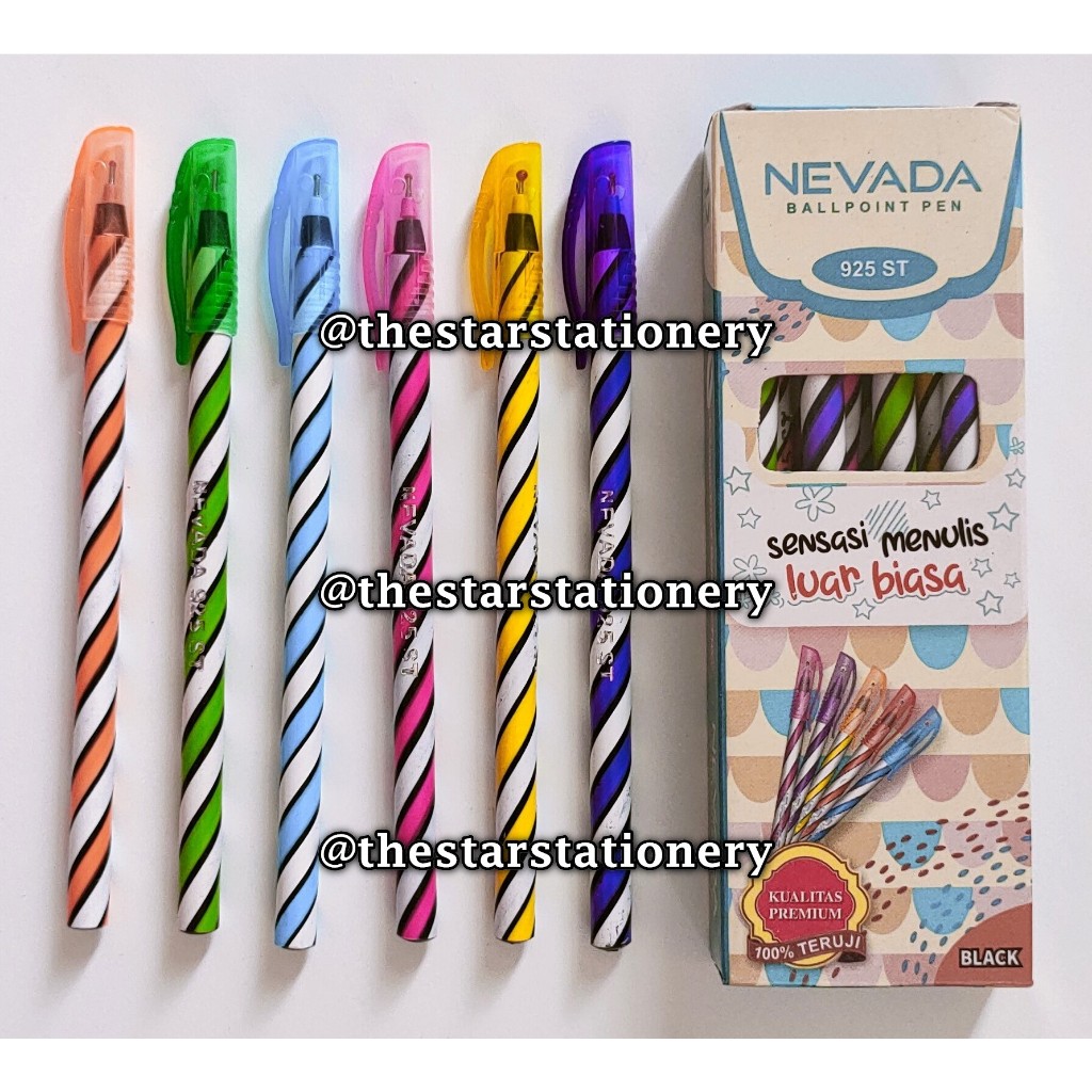 

(1 Biji) GROSIR Bolpen Nevada 925ST 0.7 Hitam / Pulpen Lilin Nevada 925 ST (1 Biji)