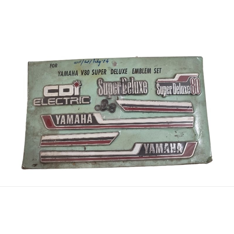 emblem set Yamaha v80  super deluxe