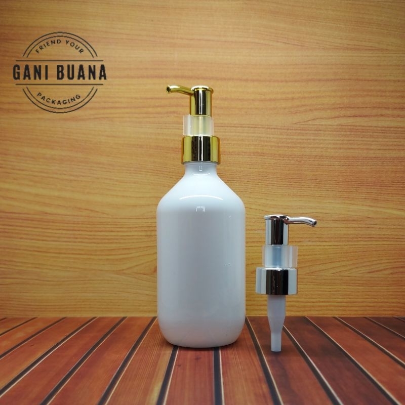 BOTOL PUMP 300ML MADA PUTIH TUTUP PUMP CLIP OIL/PUMP LUXURY/BOTOL SABUN 300ML PET