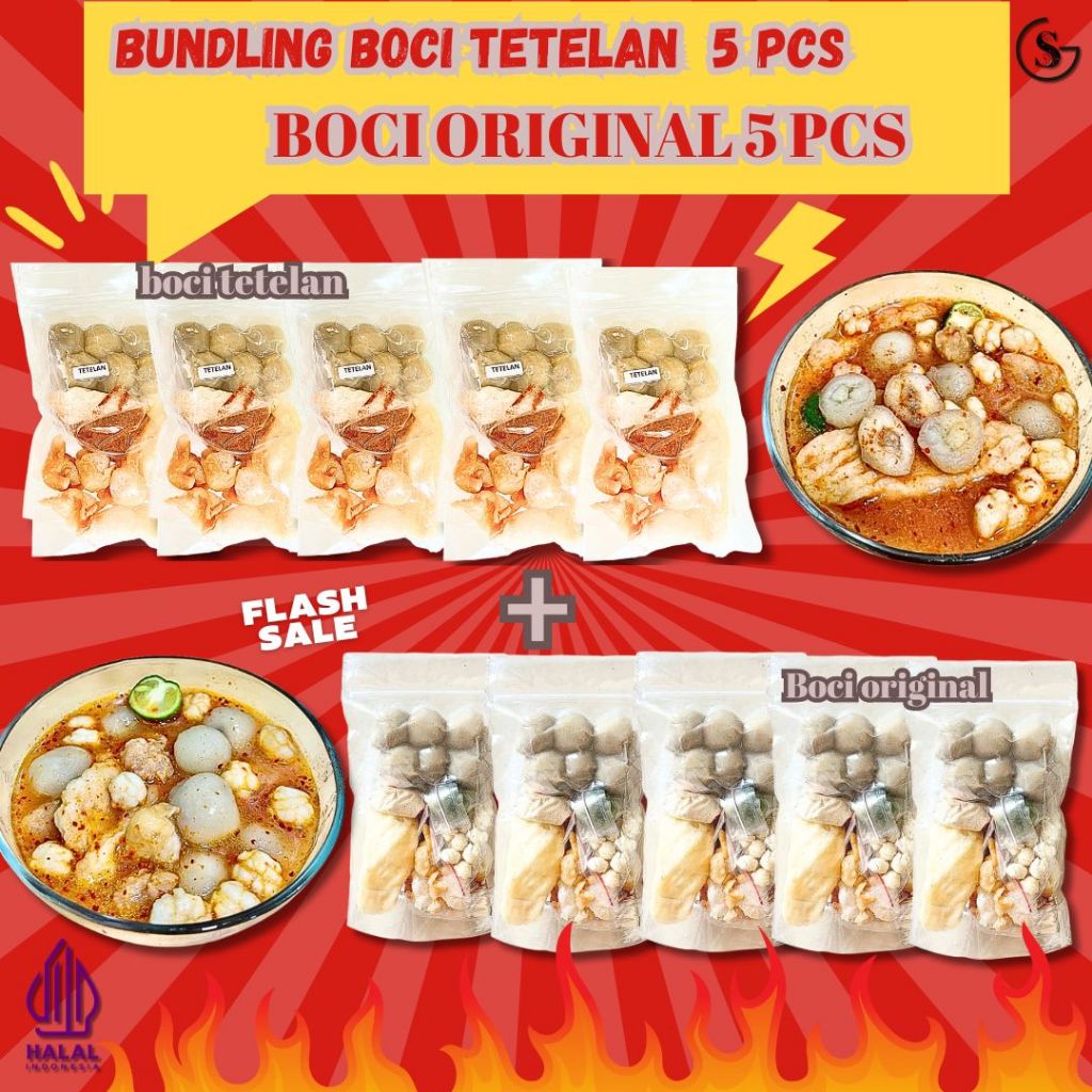 

5 BASO ACI TETELAN MIX 5 BASO ACI ORIGINAL PAKET 10 BOCI food pedas