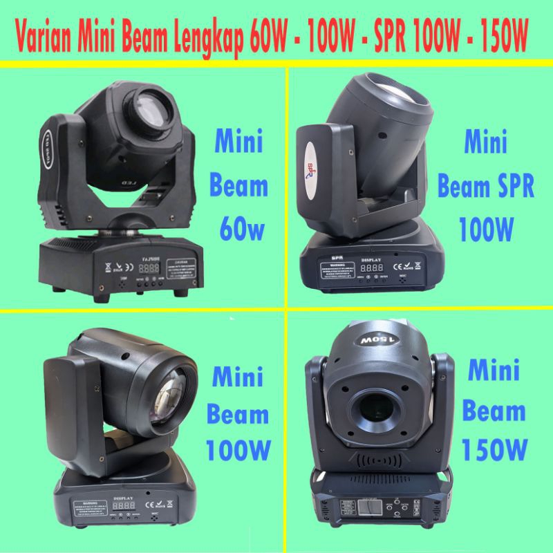 Lampu Panggung Mini Beam Varian 60W - 150 Lengkap