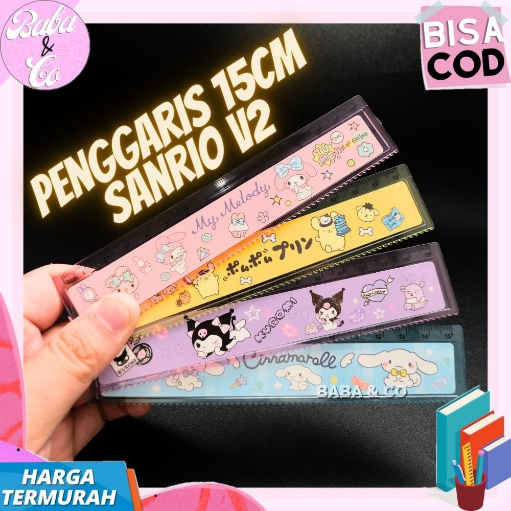 

PENGGARIS SANRIO V2 15cm PENGGARIS MURAH LUCU UNIK SANRIO V2 RULER COD PENGGARIS SANRIO GROSIR V2