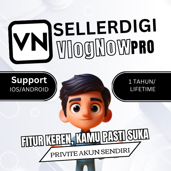 IOS/Android VLOG NOW 1 TAHUN PRO VN VLOGNOW