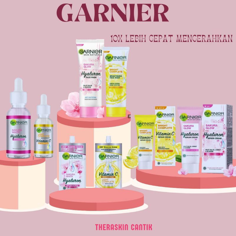 (COD)SERUM GARNIER SACHET SAKURA + LIGHT COMPLETE / SERUM GARNIER SAKURA 30ML / GARNIER WHITENING SE