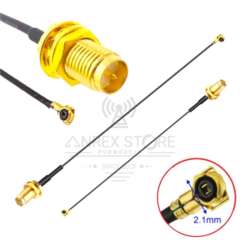 ANREX STORE Pigtail MHF4 to SMA FEMALE / Pigtail Konektor Antena External HP / HP Rakitan
