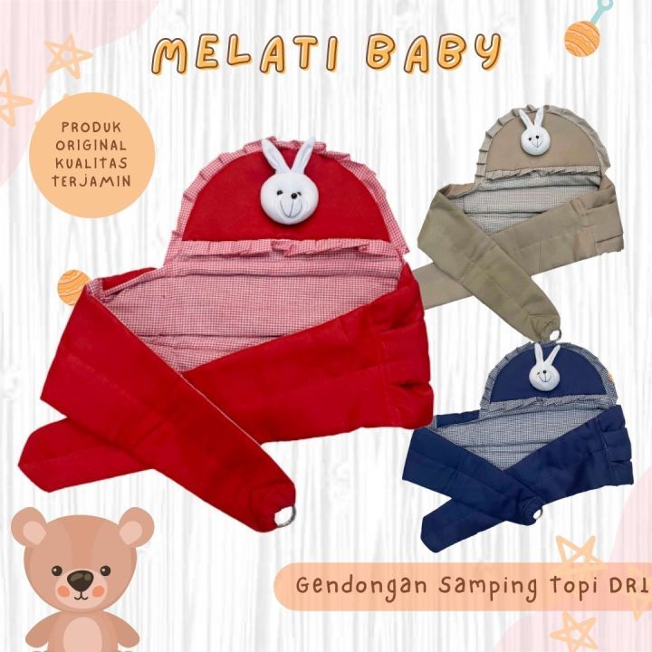 Gendongan Samping Bayi Motif Boneka Ring Besi Pengaman