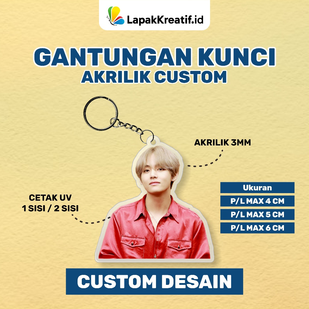 GANTUNGAN KUNCI BENTUK CUSTOM/ GANTUNGAN KUNCI AKRILIK / GANTUNGAN KUNCI AKRILIK CUSTOM 1 SISI/2 SIS