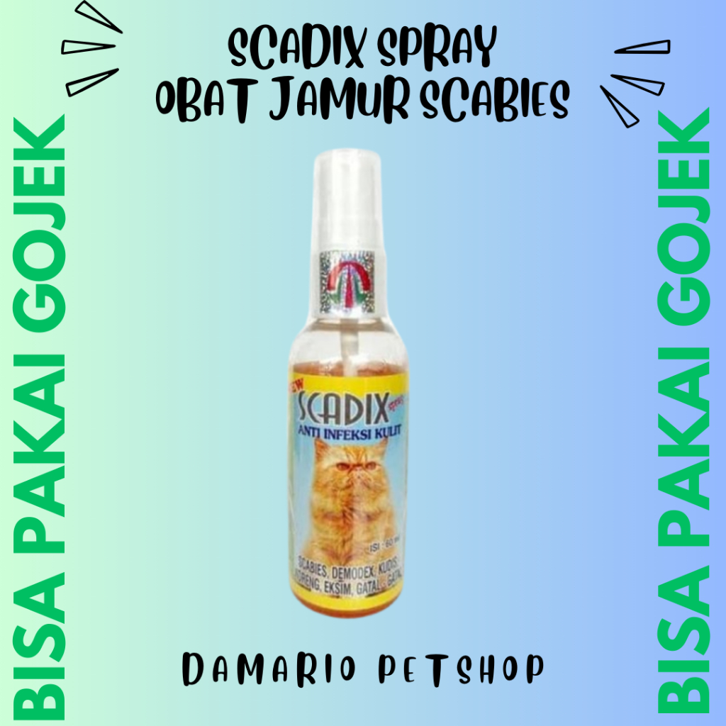Scadix Spray Obat Jamur Gatal Scabies Semprot Kucing dan Anjing