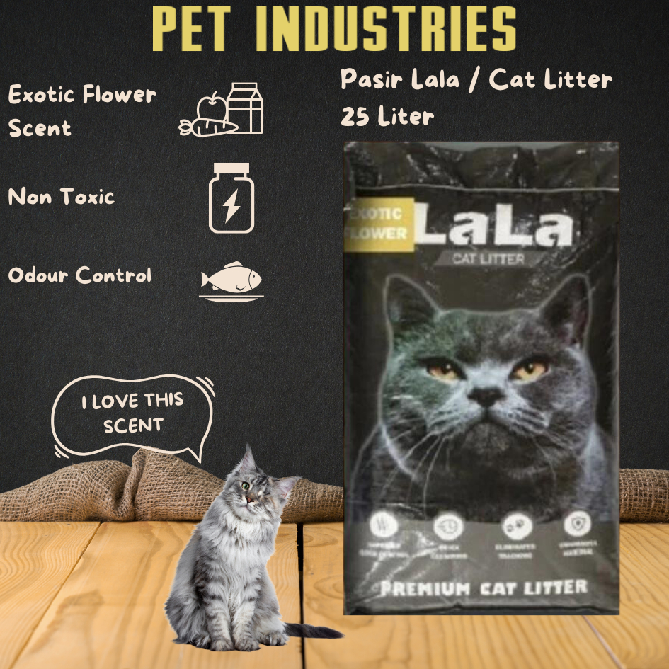 Pasir Kucing Wangi LALA Exotic Flower Cat Liter 25 litter