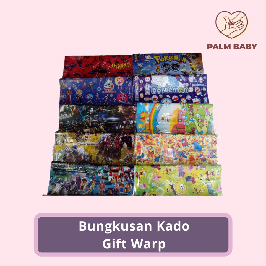 

Bungkus kado (Kertas Kado) bonus kartu ucapan FROM & TO