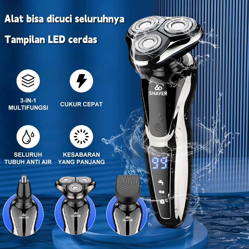 KUCUU Cukuran Jenggot Electric/ pencukur kumis/pencukur jenggot/6D alat cukur kumis dan jenggot List