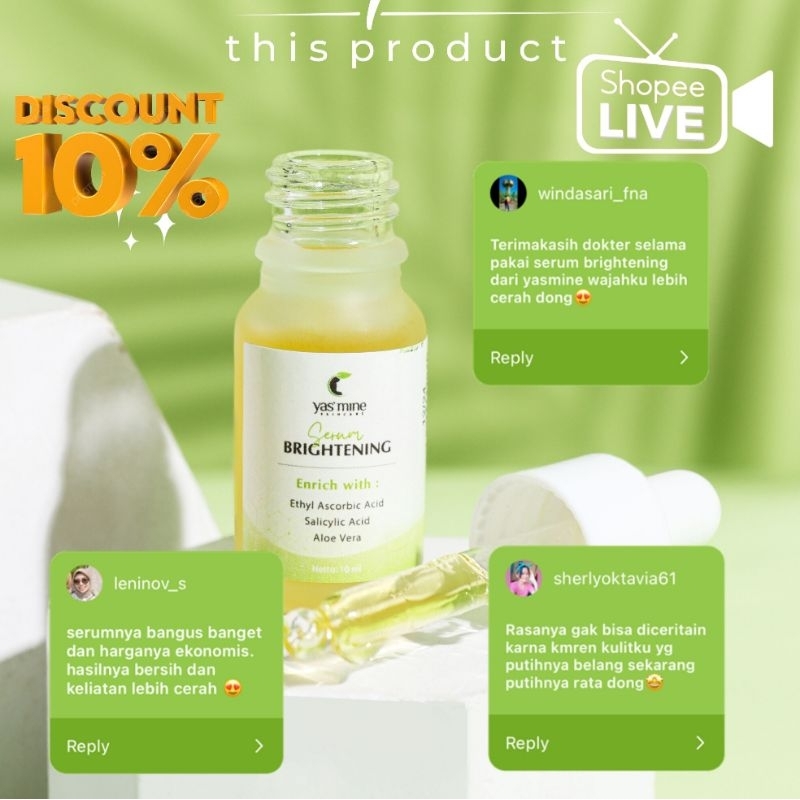 YASMINE SKINCARE > BRIGHTENING SERUM> PENCERAH > VIT C