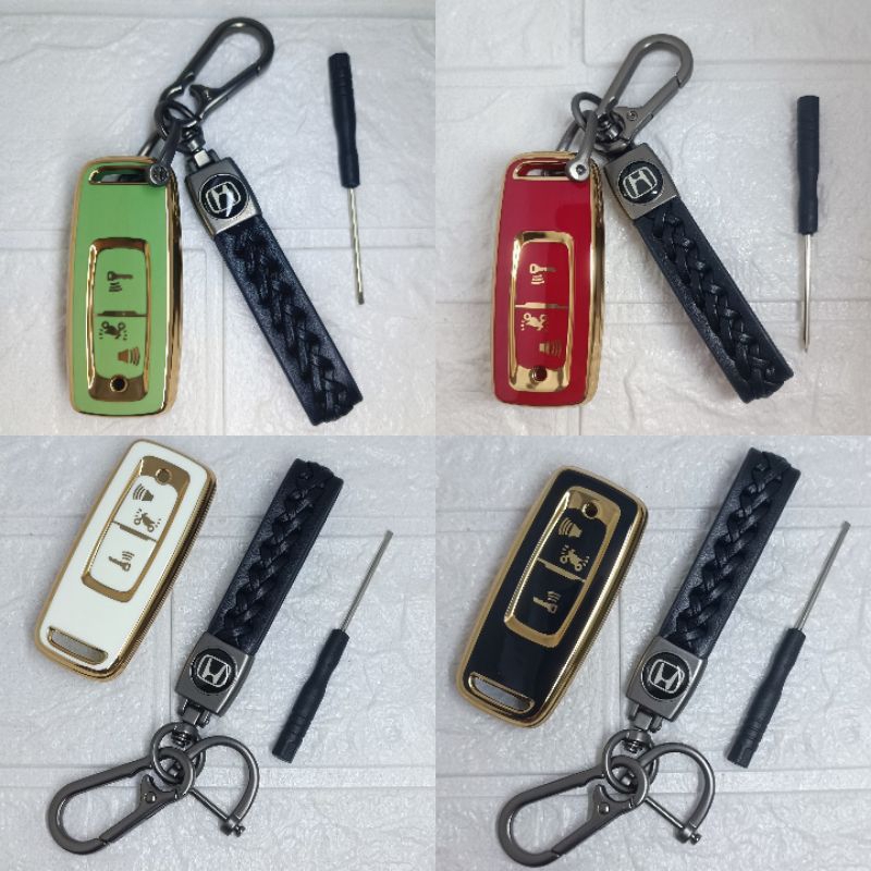 Termurah Case Cover Remote Keyless Pcx/Adv/Vario 160/125/Scoopy 2023 Silikon Kunci Set + Tali Kulit