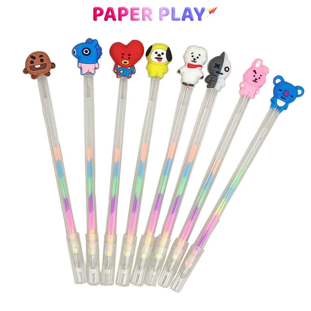 

PAPERPLAY Pena Gel Warna Motif BT21 KPop / Pena Karakter Produk Import Murah U140