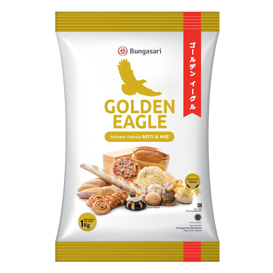 

➱➴≛❉ Bungasari Golden Eagle Tepung Terigu Premium Roti dan Mie 1 KG Diskon