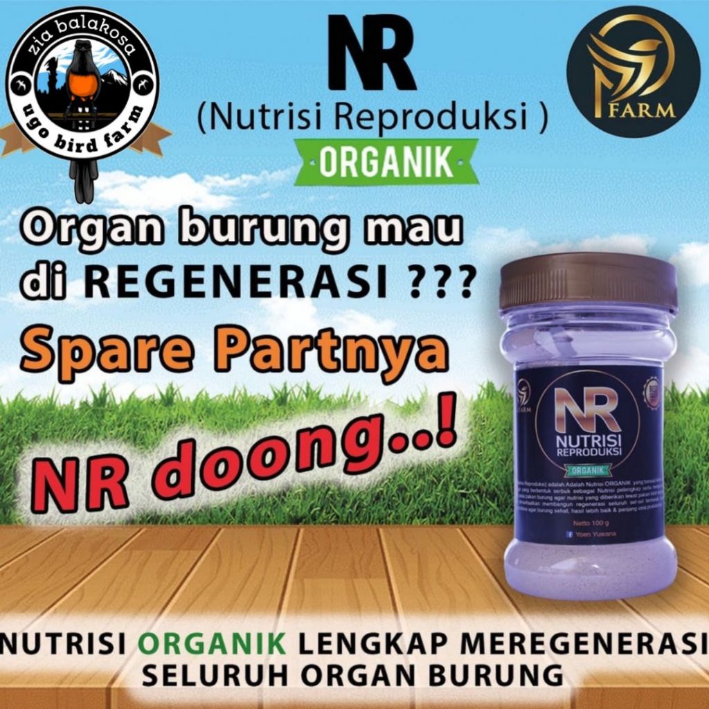 Suplemen Burung Vitamin nutrisi reproduksi organik untuk burung murai koci kenari cucak rowo NR ( Nu