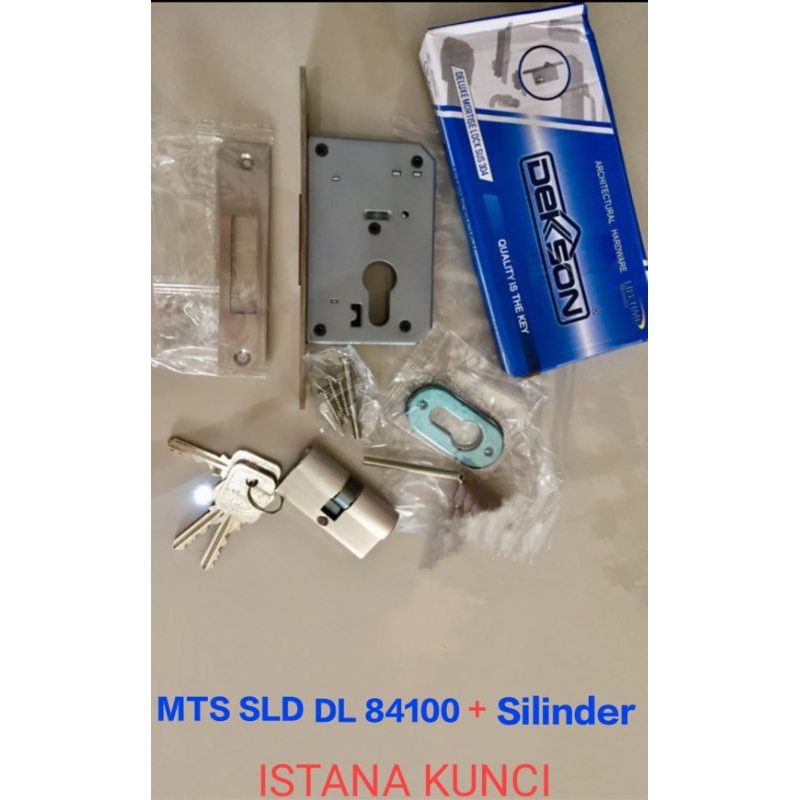 Kunci pintu sliding Dekkson MTS SLD DL 84100 / Mortice lock sliding Dekkson MTS SLD DL 84100 + silin