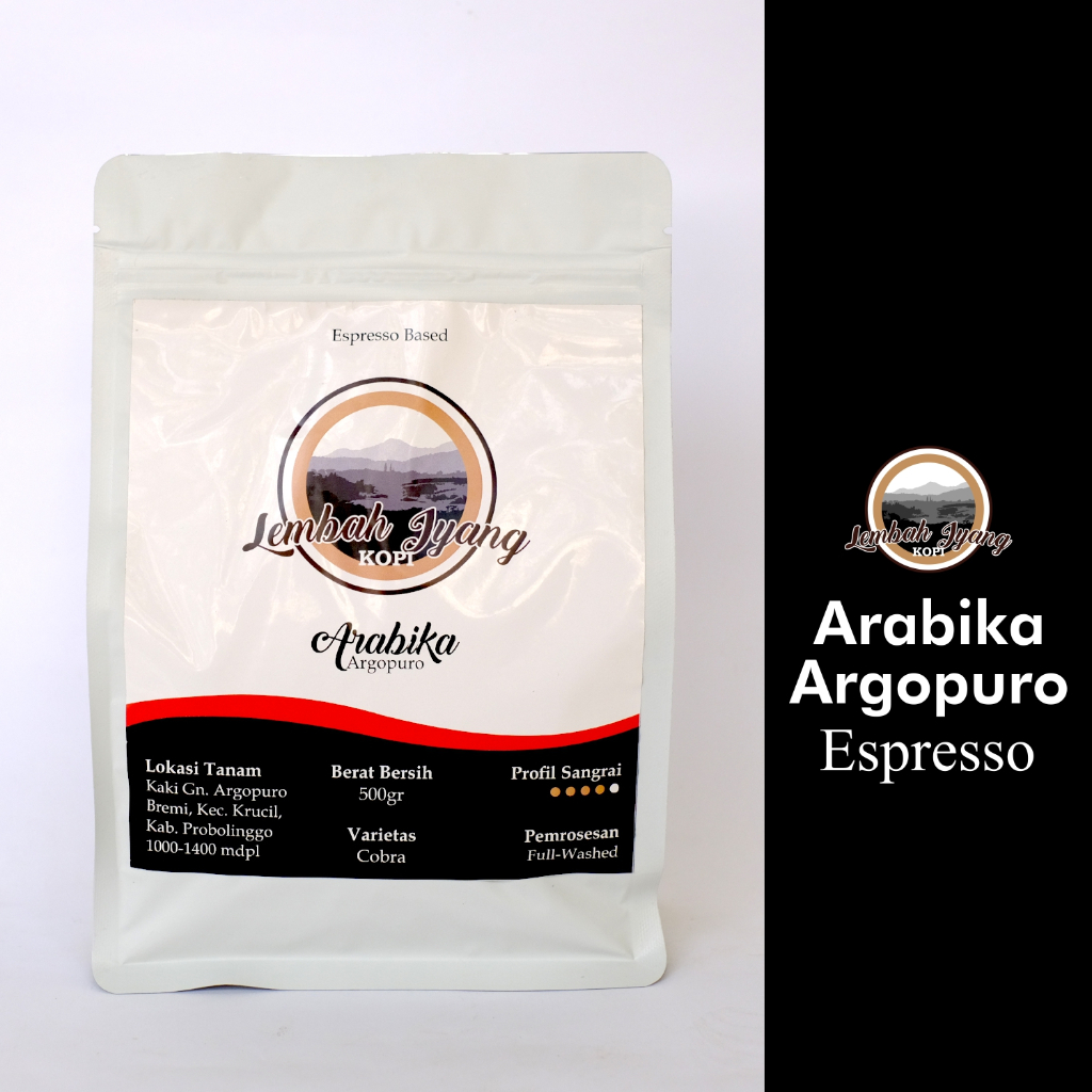 

Kopi Espresso 100% Arabika Argopuro Fullwash Biji Bubuk 500 gram