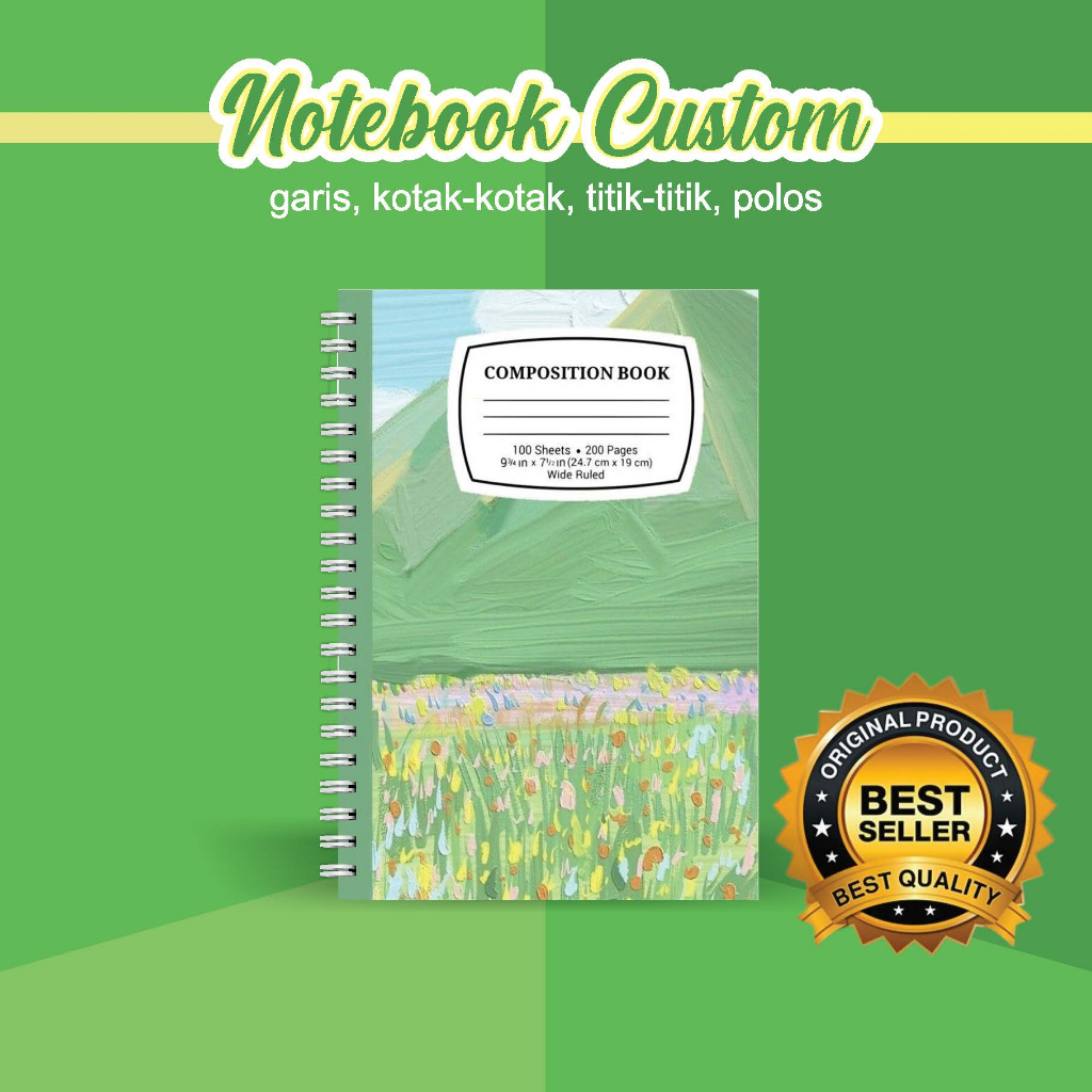 

NOTEBOOK A5 CUSTOM CATATAN/JURNAL BOOKPAPER GRID/KOTAK2#DOTTED/TITIK2#BLANK/POLOS