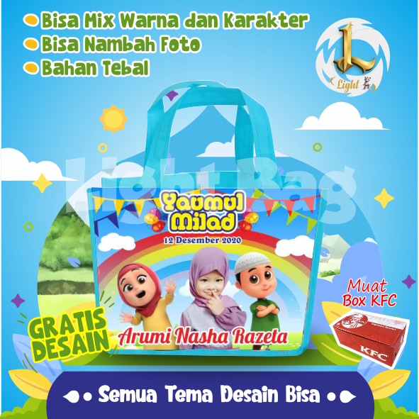 

TAS SOUVENIR ULTAH NUSA RARA CUSTOM / TAS SOUVENIR PREMIUM / GRATIS DESAIN / BONUS FOTO ANAK / GOODIE BAG CUTE NUSA RARA / TAS ULANG TAHUN NUSA RARA / TAS ULTAH CUSTOM / TAS SOUVENIR 2 HARI JADI / TAS ULTAH / TAS ULANG TAHUN / BISA TAMBAH FOTO ANAK