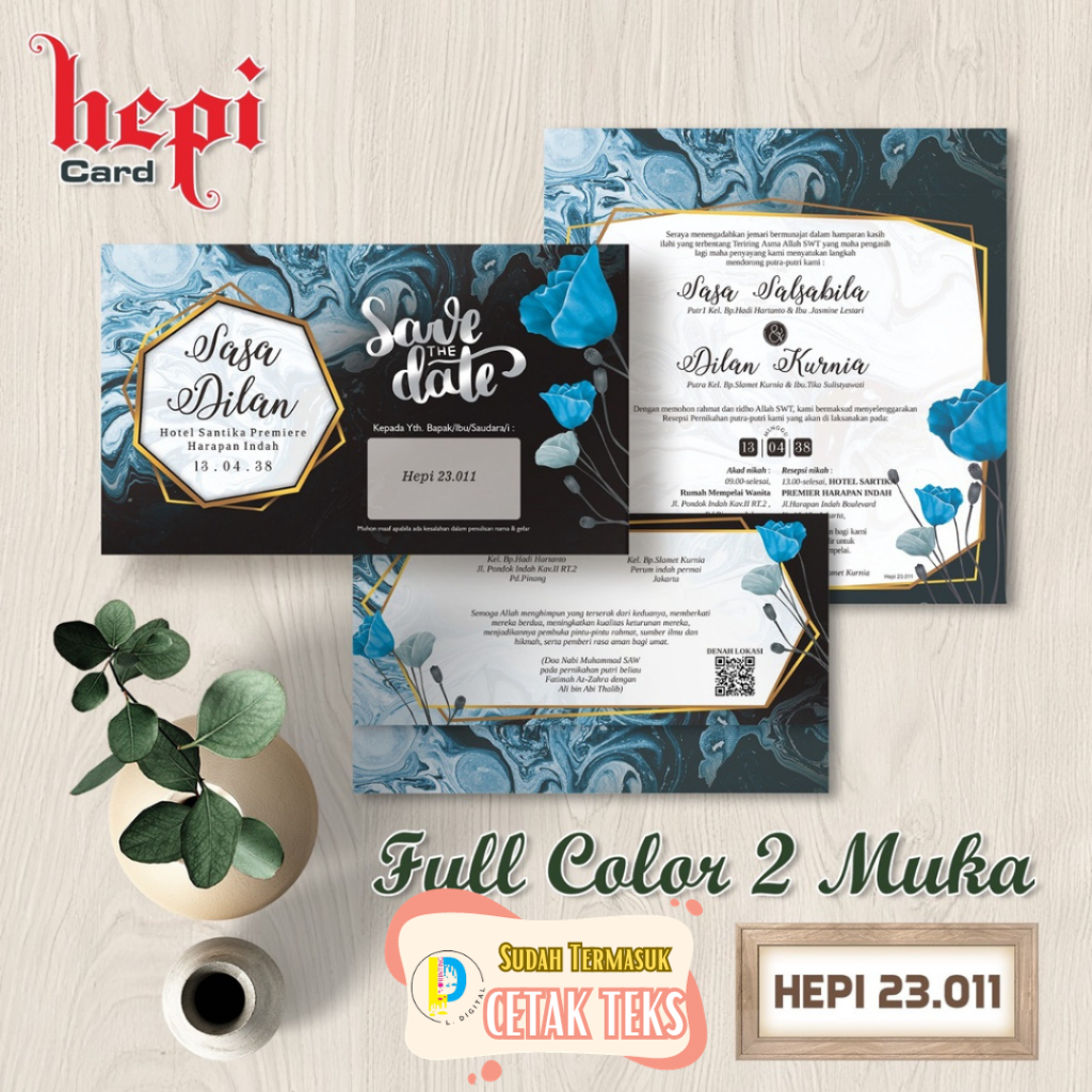 

UNDANGAN PERNIKAHAN ELEGANT BLANKO HEPI - CETAK UNDANGAN PERNIKAHAN SERIES HEPI