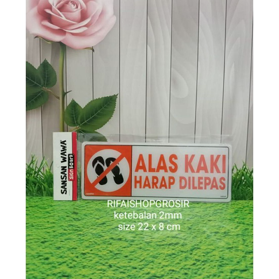 

➠❉✳ ALAS KAKI SIGN BOARD AKRILIK MURAH BERKUALITAS