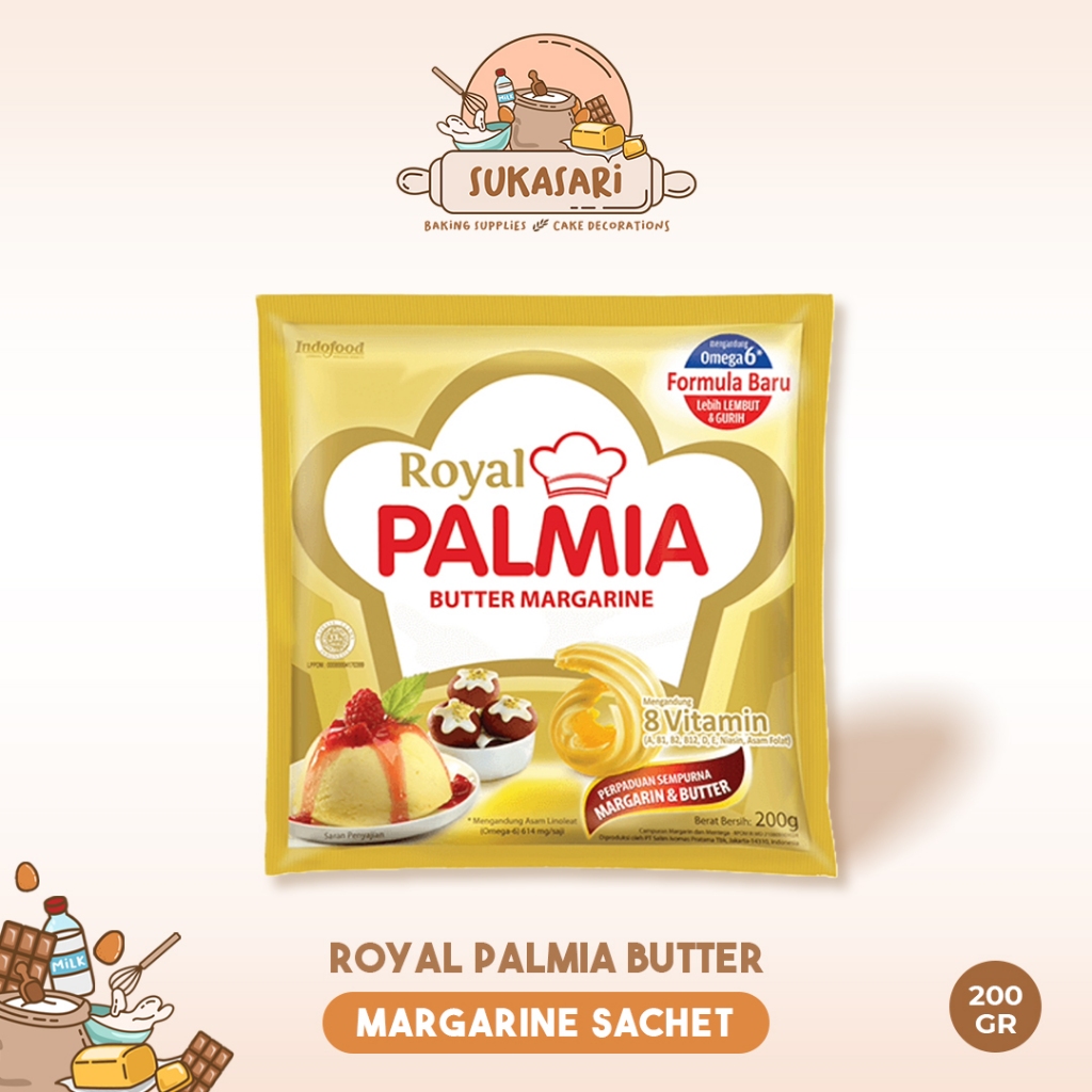 

Sukasari - Royal Palmia Butter Margarine 200gr Sachet / Mentega Margarin Palmia RPM