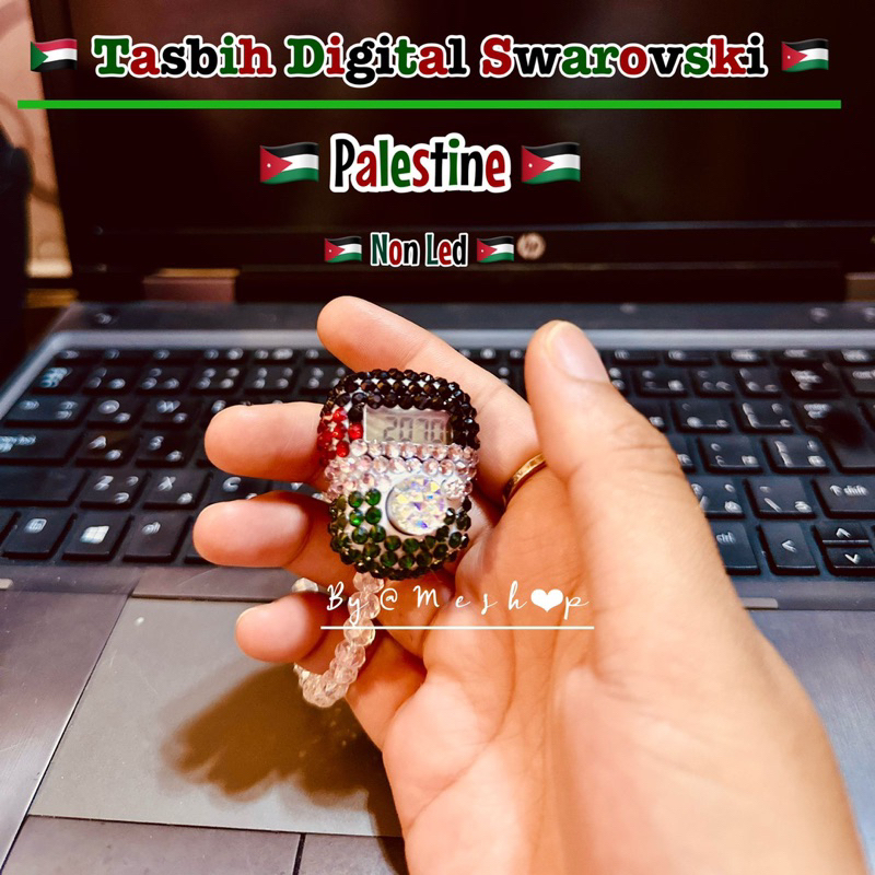TASBIH DIGITAL SWAROVSKI PALESTINE / TASBIH DIGITAL CANTIK / TASBIH DIGITAL / ALAT DZIKIR